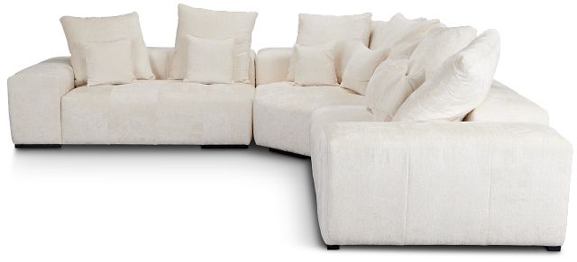 Skylar White Fabric Small Two-arm Sectional