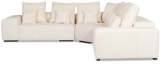 Skylar White Fabric Small Two-arm Sectional