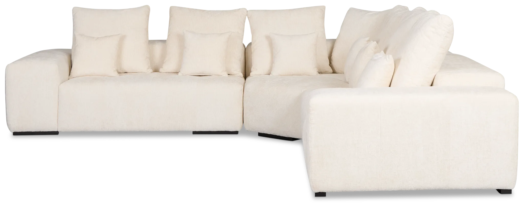 Skylar White Fabric Small Two-arm Sectional