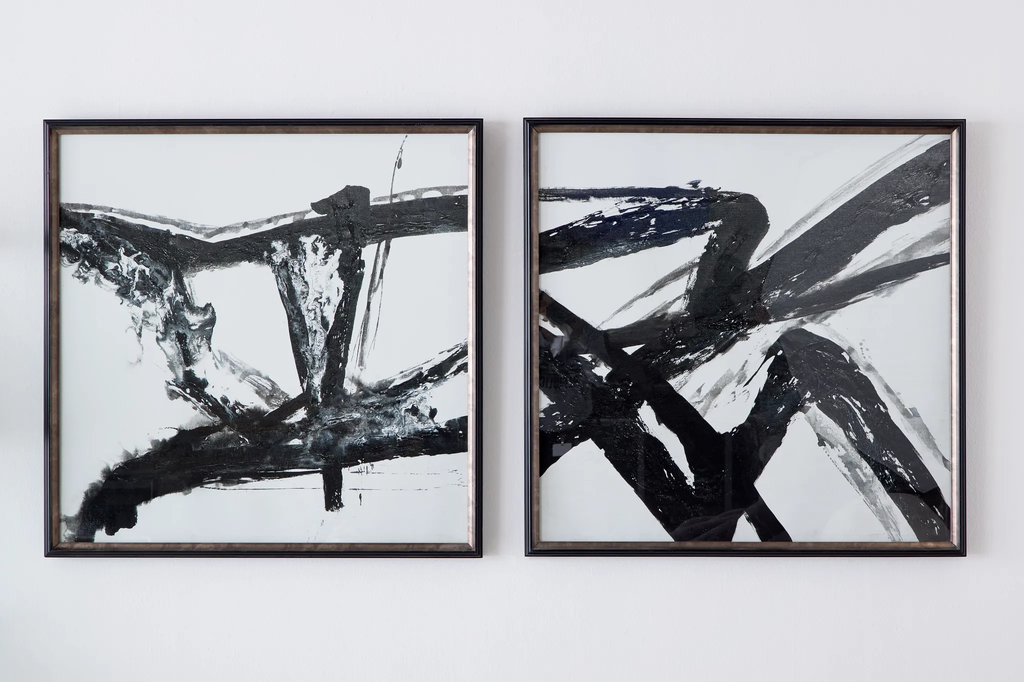 Fluid Black Framed Wall Art