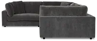 Lounge Dark Gray Fabric Medium Right Chaise Sectional