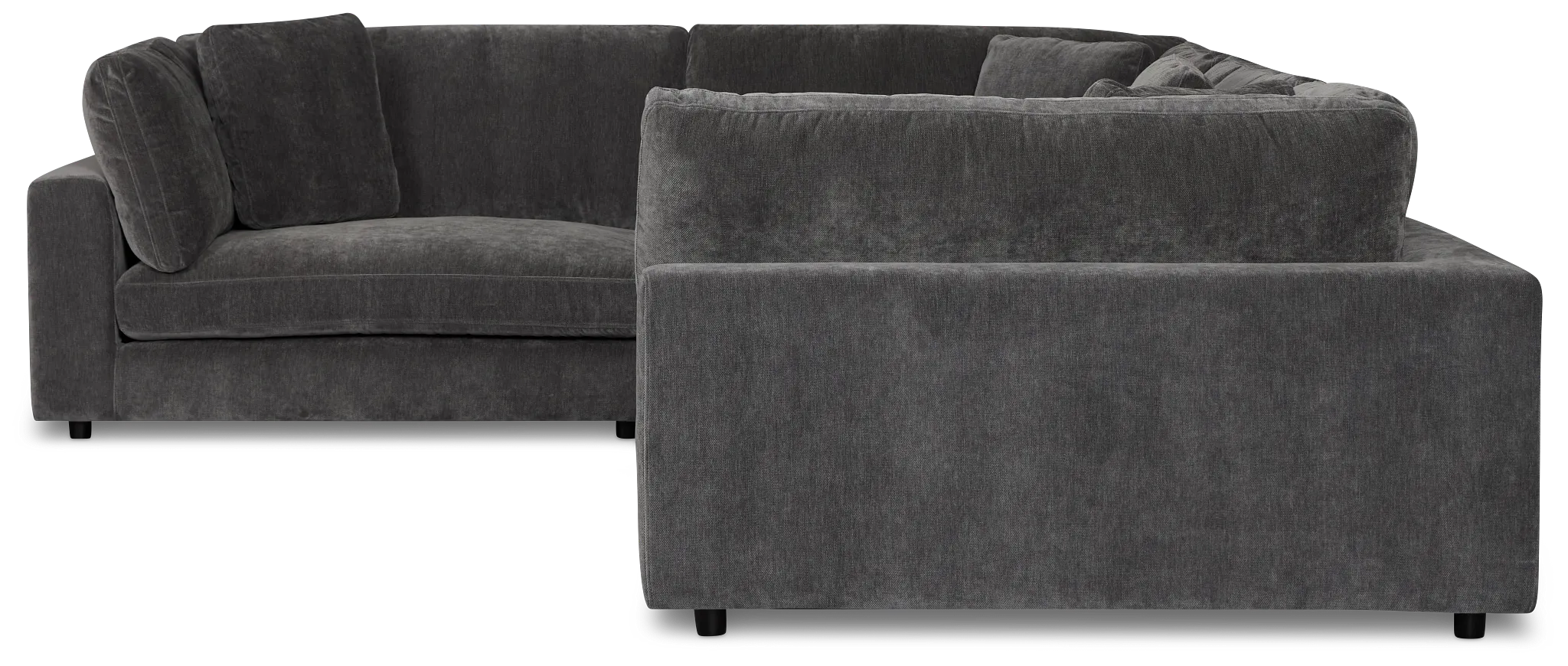 Lounge Dark Gray Fabric Medium Right Chaise Sectional