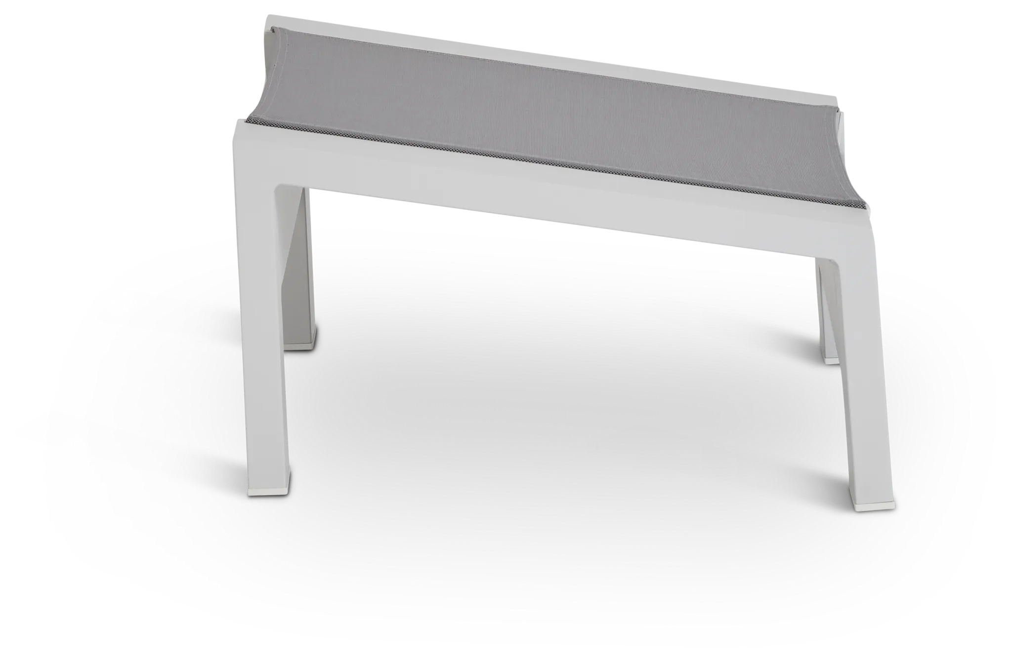 Linear White Ledge Pool Ottoman