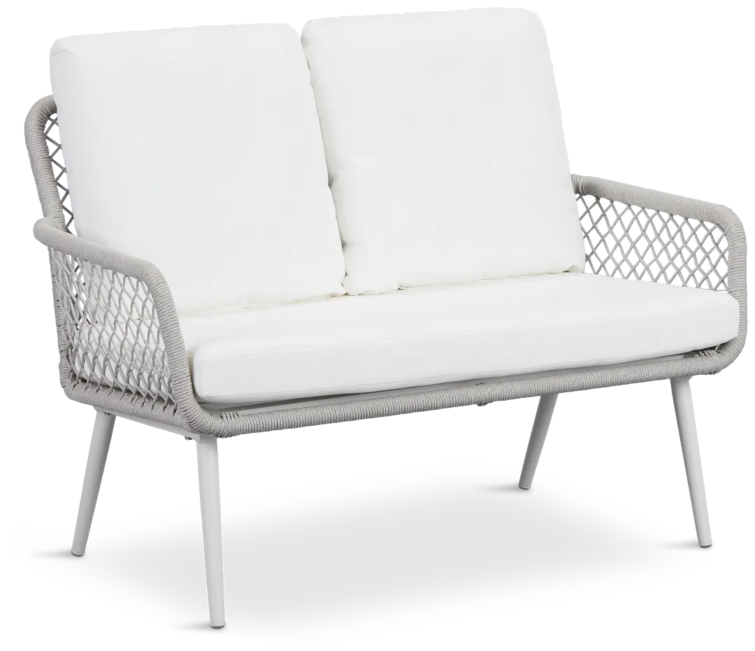 Andes White Woven Sofa