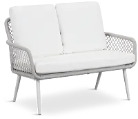 Andes White Woven Sofa