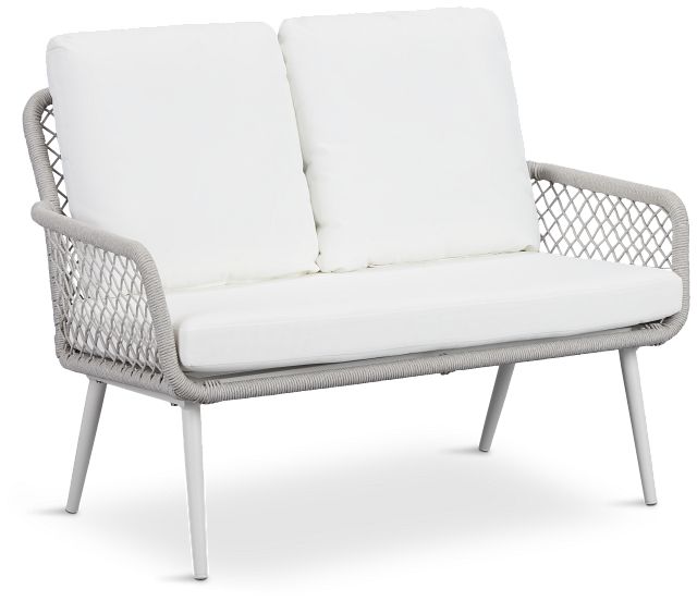Andes White Woven Sofa