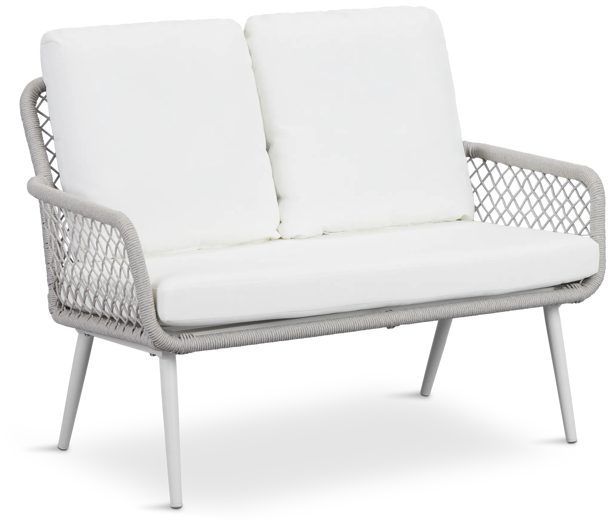 Andes White Woven Sofa