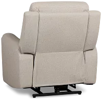 Gavin Beige Fabric Power Lift Recliner