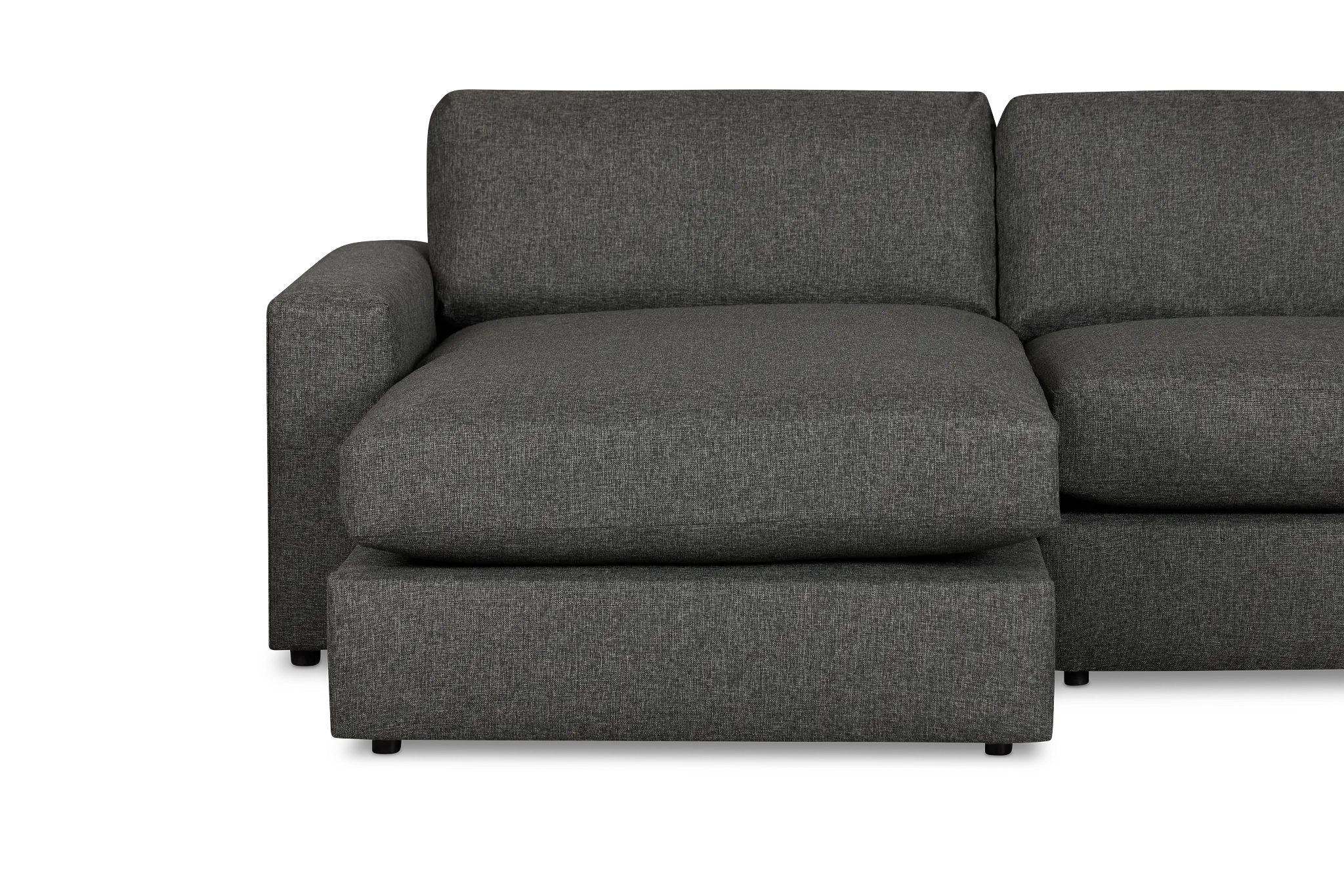 Brantley Dark Gray Fabric Large Left Chaise Sectional