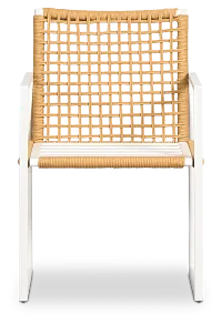 Sunrise White Aluminum Arm Chair Frame