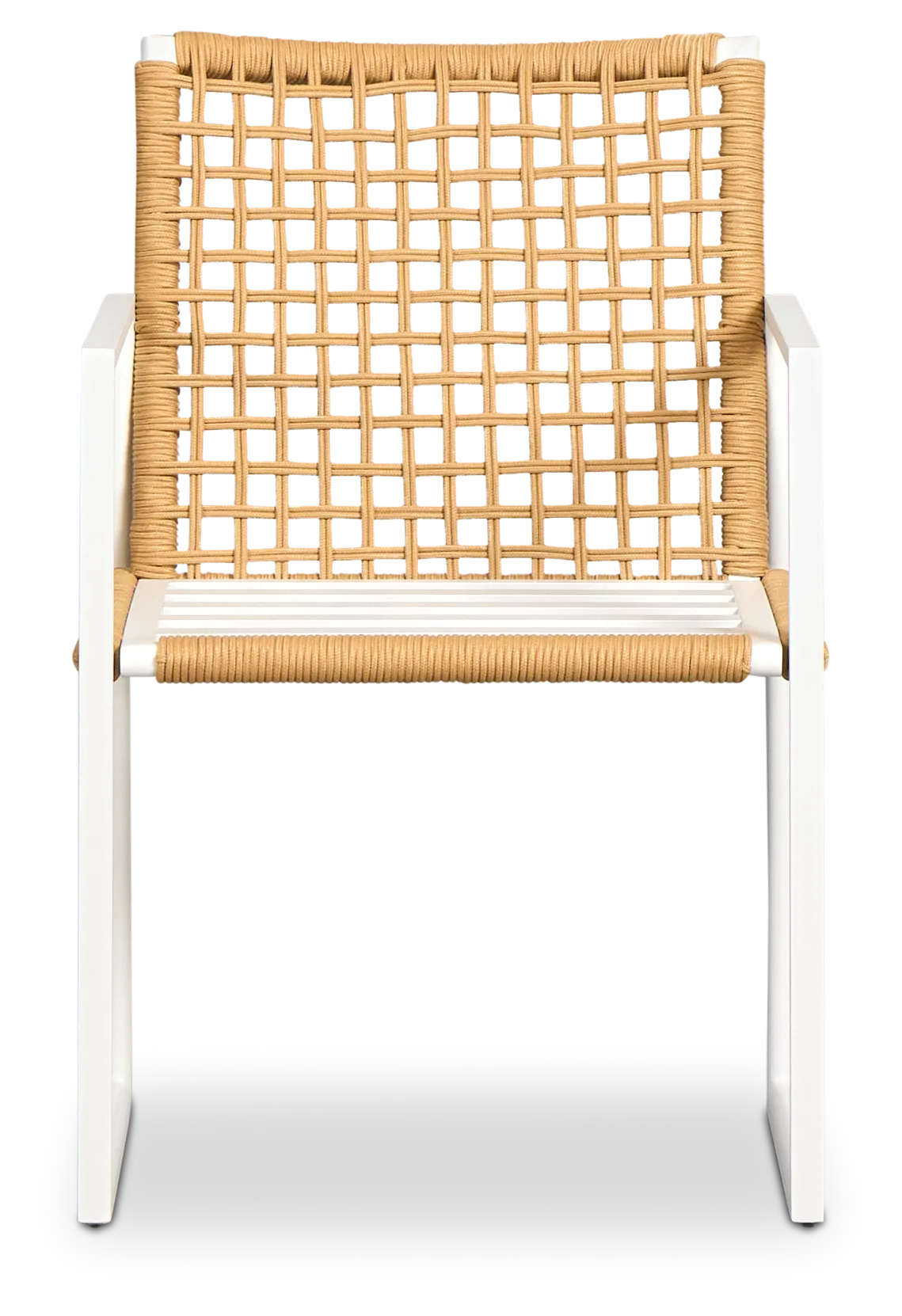 Sunrise White Aluminum Arm Chair Frame