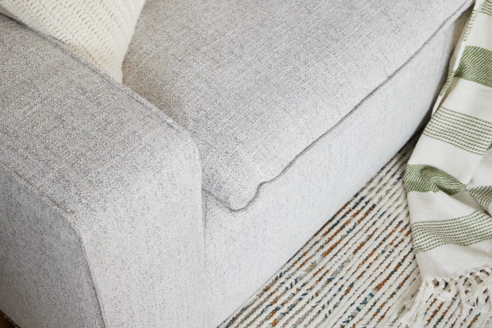 Aurora Light Gray Micro Small Two-arm Sectional Aurora Light Gray Micro Small Two-arm Sectional