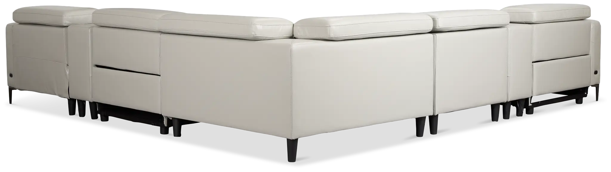 Ava Light Gray Micro Large Dual Power Right Chaise Sectional Ava Light Gray Micro Large Dual Power Right Chaise Sectional