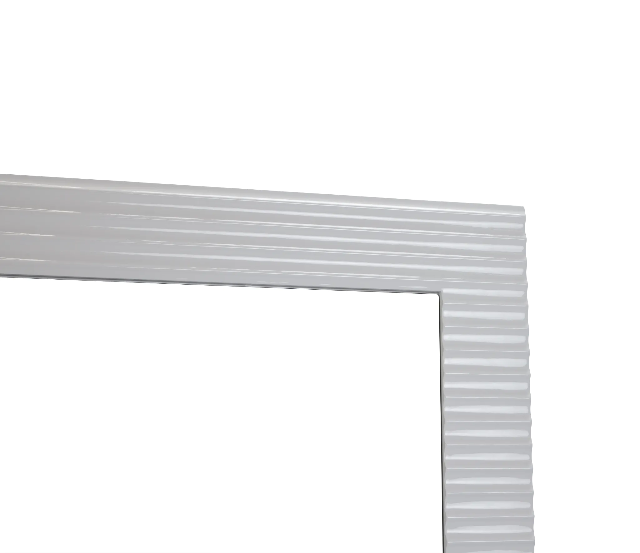 Surge White Floor Mirror