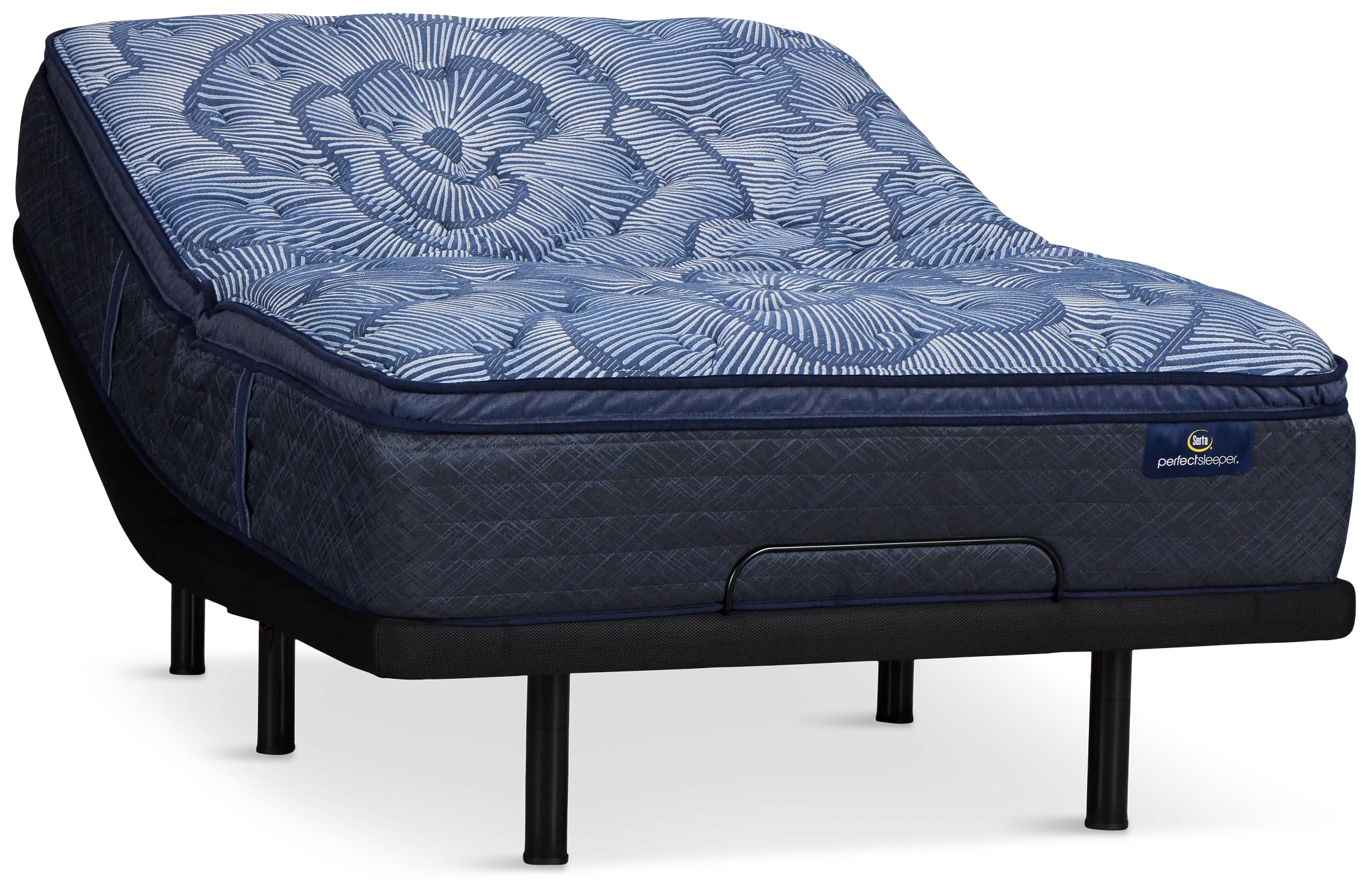 Serta Perfect Sleeper Cobalt Calm Plush Elite Adjustable Mattress Set