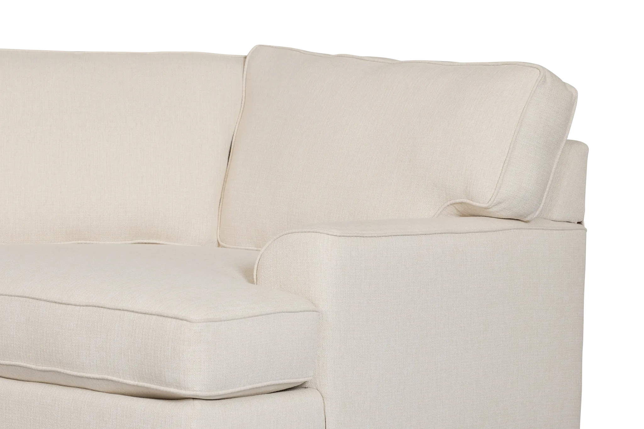Sinclair Light Beige Fabric Left Chaise Cuddler Sectional