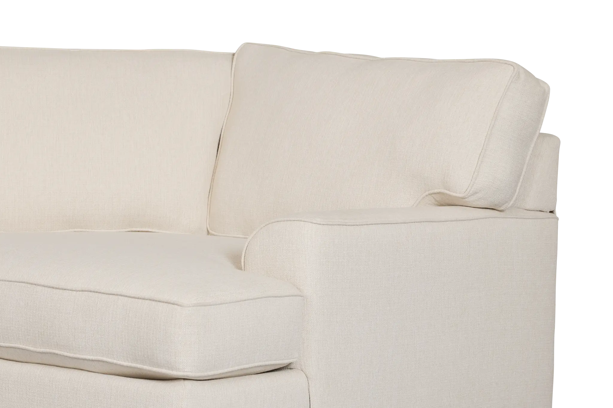 Sinclair Light Beige Fabric Left Chaise Cuddler Sectional Sinclair Light Beige Fabric Left Chaise Cuddler Sectional