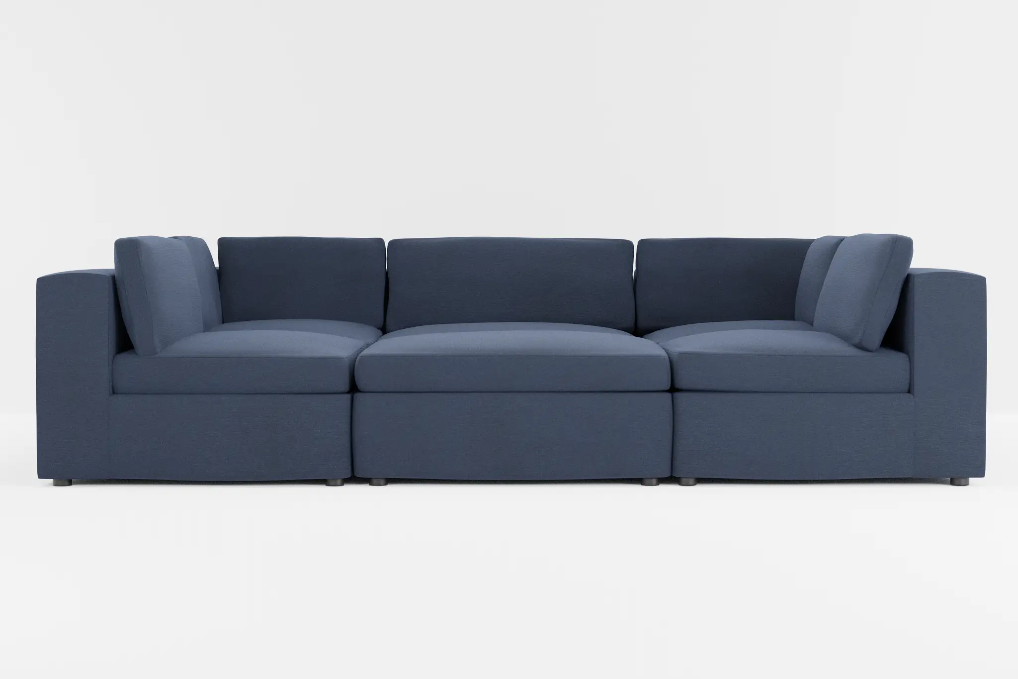Destin Peyton Dark Blue Fabric 6-piece Pit Sectional Destin Peyton Dark Blue Fabric 6-piece Pit Sectional