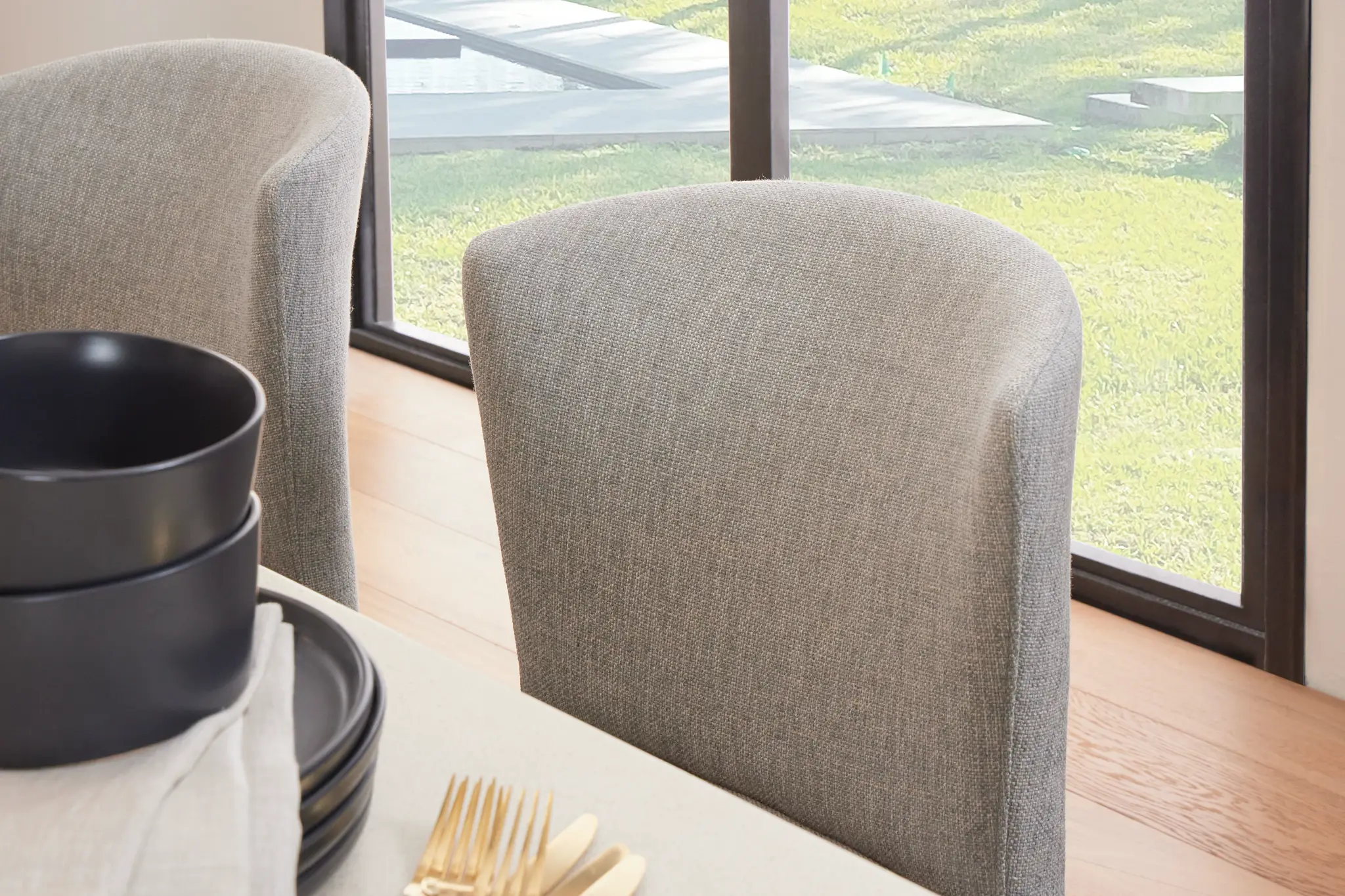 Bentley Light Gray Upholstered Side Chair Bentley Light Gray Upholstered Side Chair