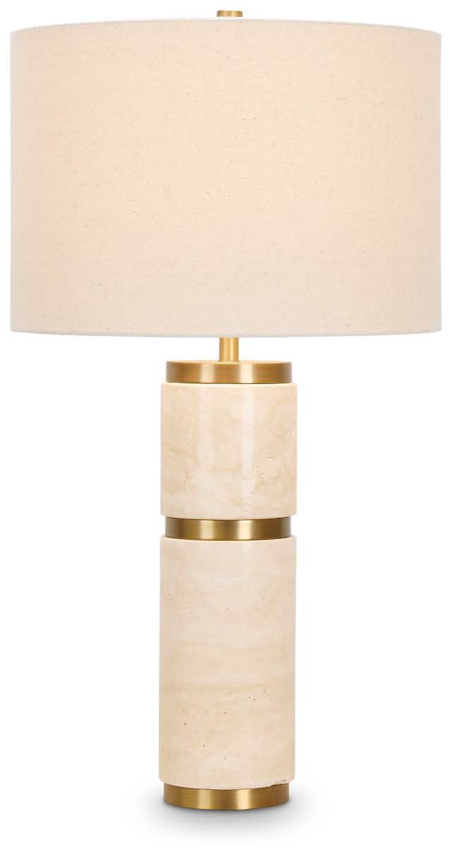 Zana White Stone Table Lamp