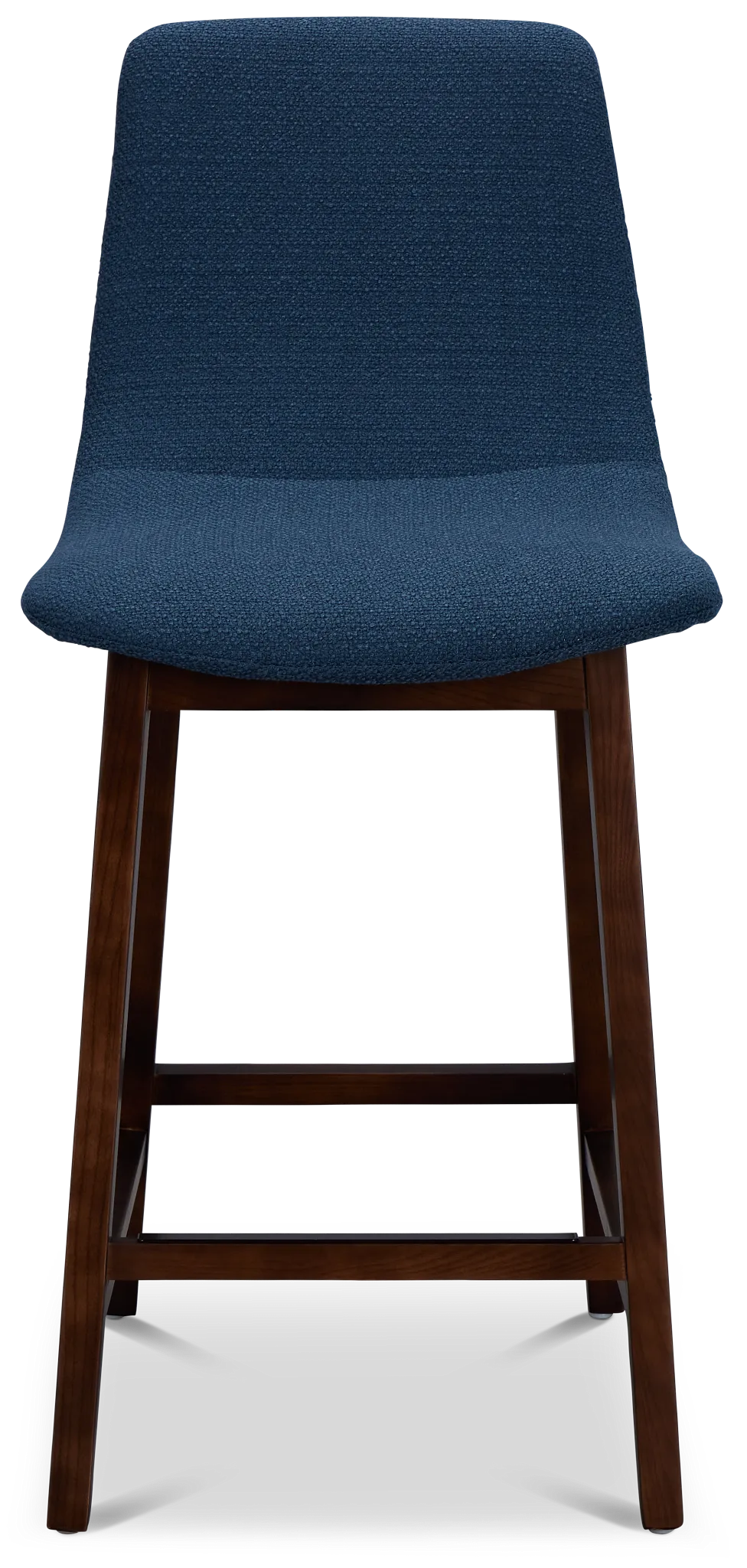 Hamilton Dark Blue Fabric 24" Upholstered Barstool