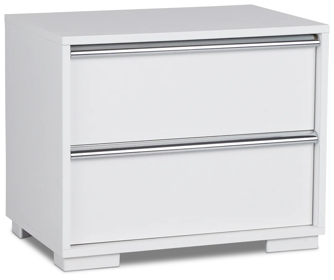 Doral White Nightstand