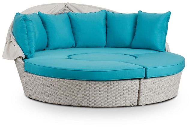 Biscayne Dark Teal Canopy Daybed (2)