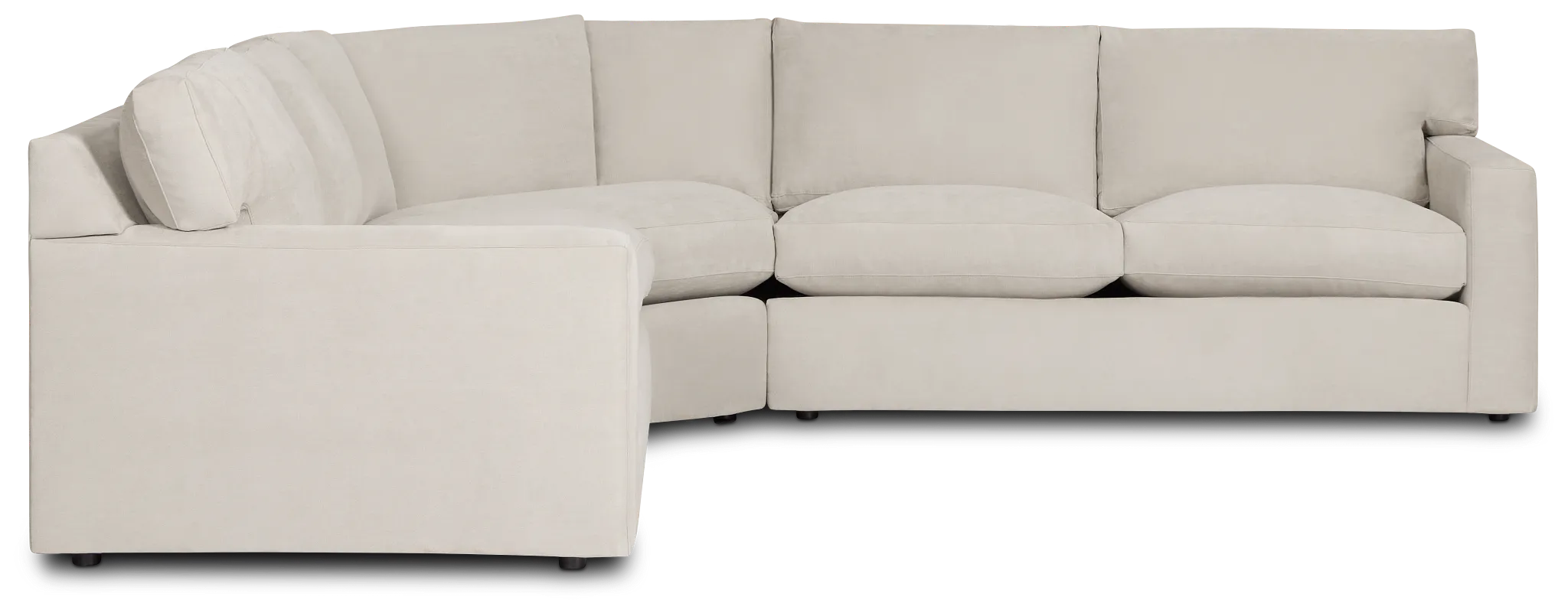 Hudson Gray Fabric Small 2-arm Wedge Sectional