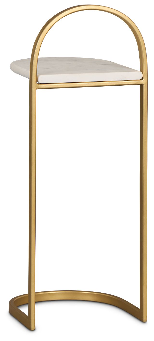 Itsaso Gold Metal Accent Table