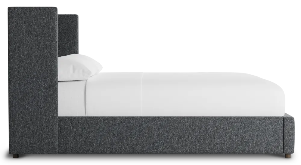 Captiva Delray Dark Gray 48" Upholstered Shelter Bed