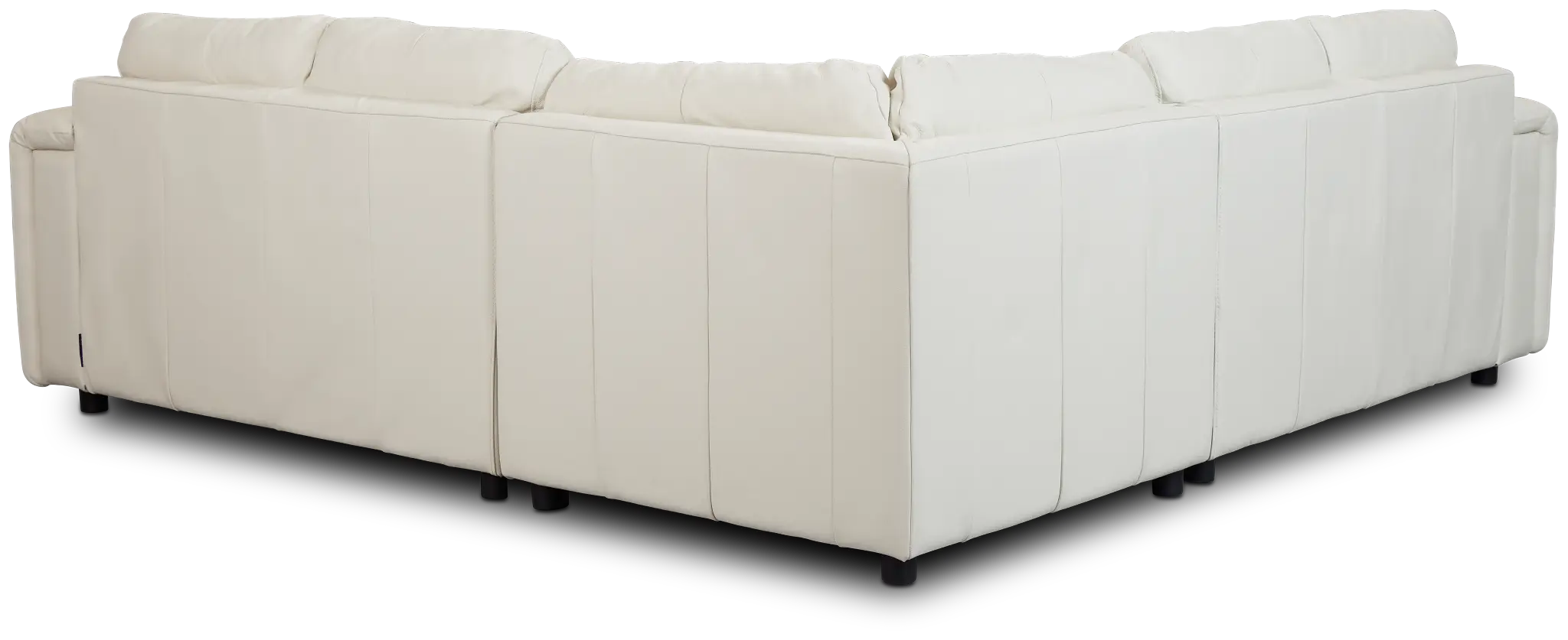 Rowan Light Beige Leather Small Two-arm Sectional Rowan Light Beige Leather Small Two-arm Sectional