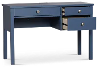 Charleston Dark Blue 3-drawer Desk