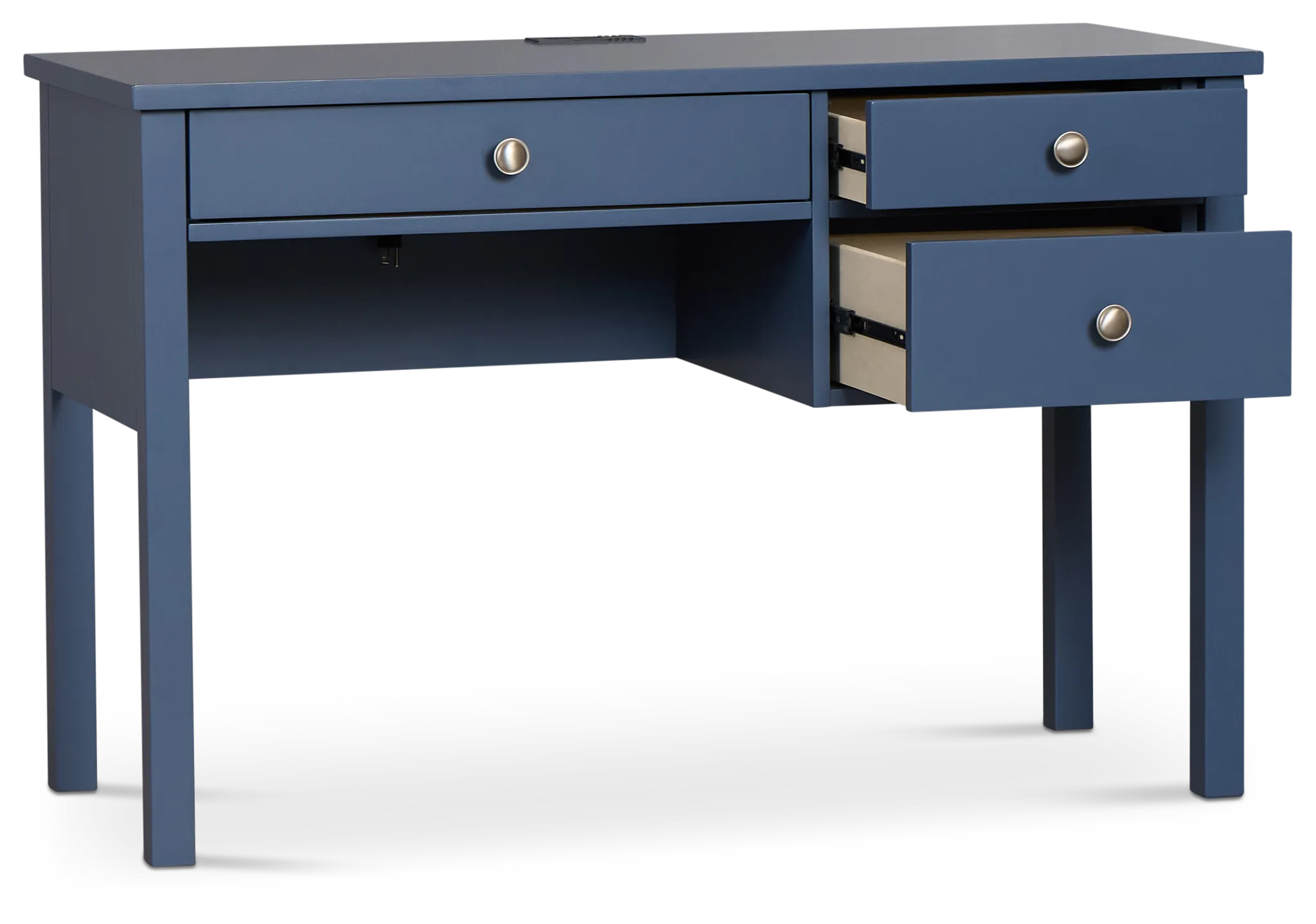 Charleston Dark Blue 3-drawer Desk
