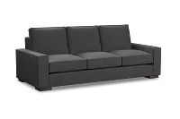 Edgewater Delray Dark Gray 96" Sofa W/ 3 Cushions