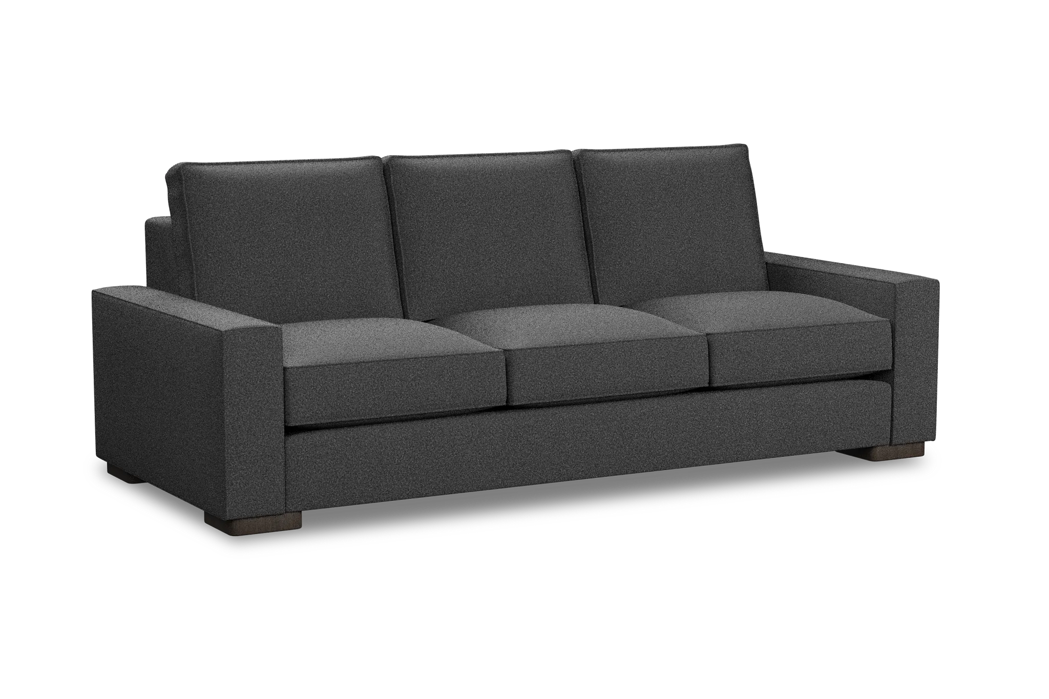 Edgewater Delray Dark Gray 96" Sofa W/ 3 Cushions