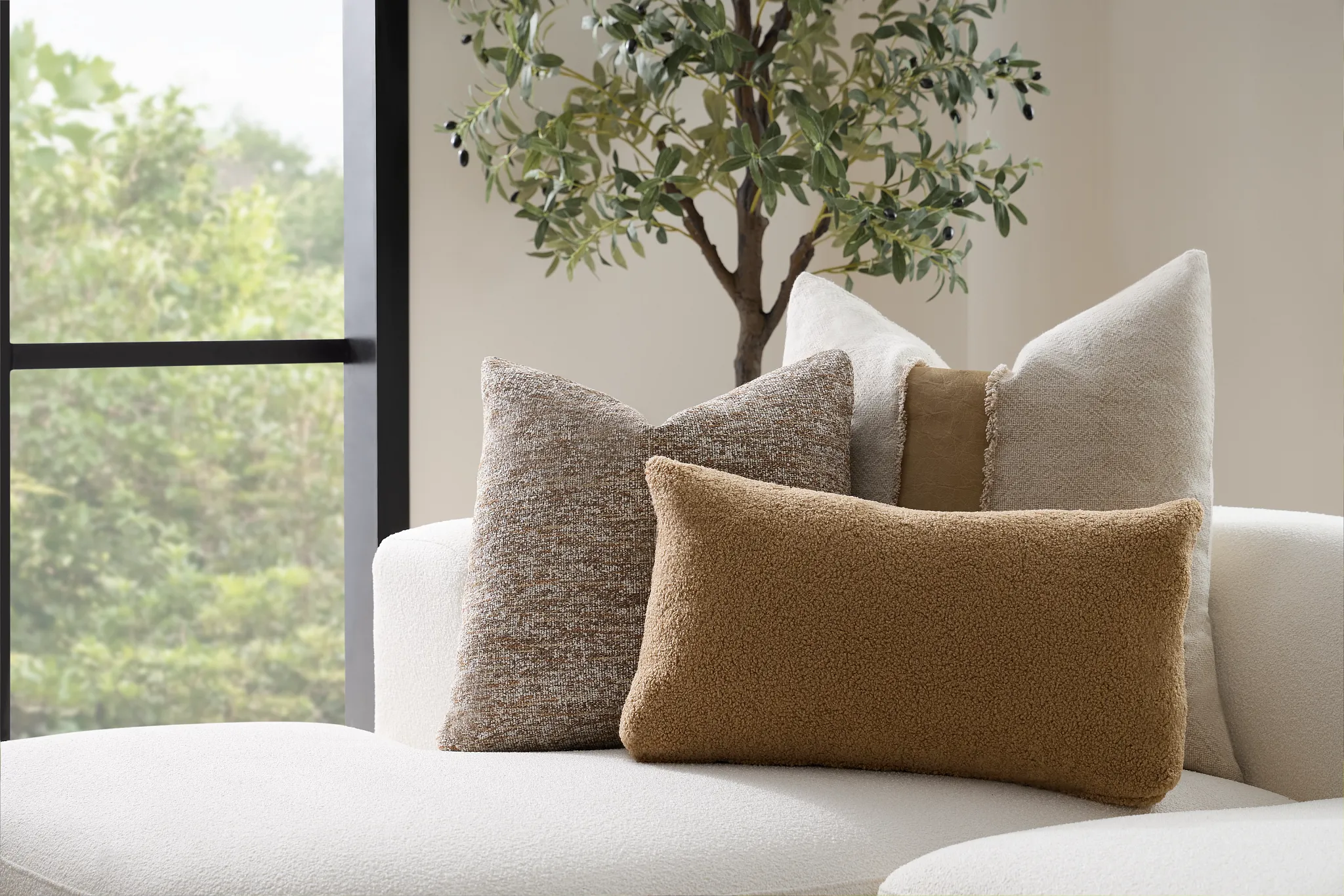 Henley Taupe Lumbar Accent Pillow