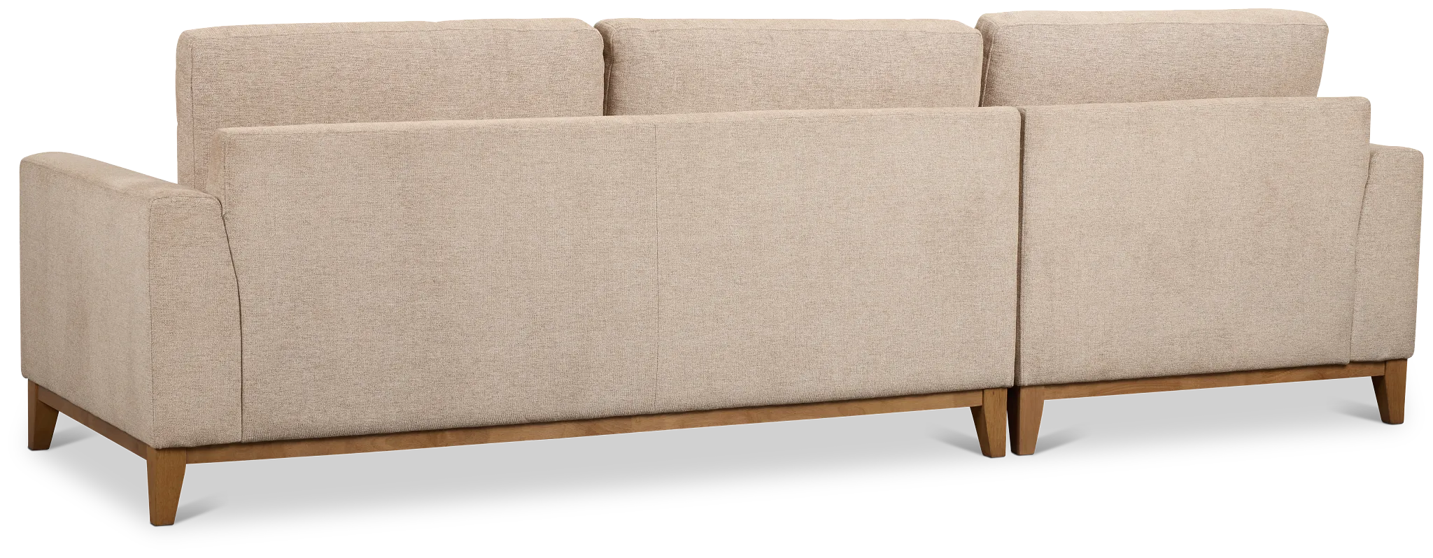 Maisie Light Brown Fabric Left Chaise Sectional