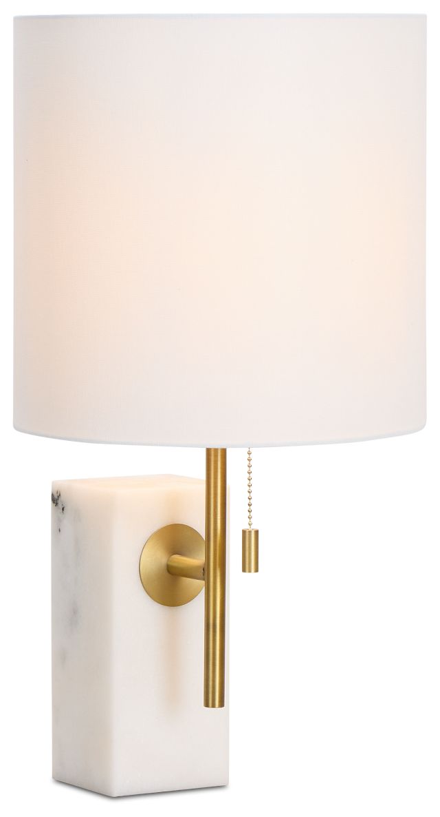 Aria White Marble Table Lamp
