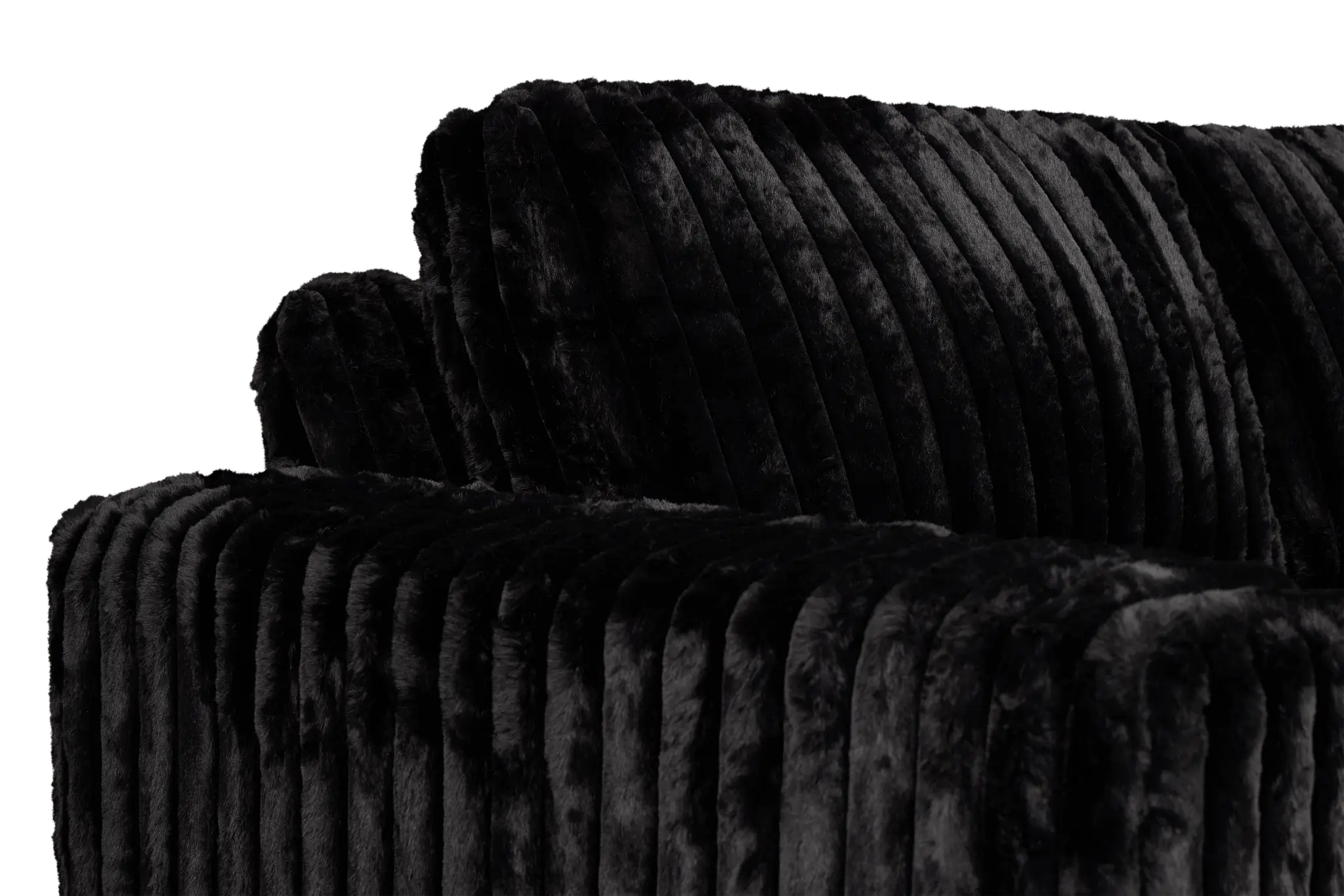 Teddy Black Fabric Small Right Chaise Sectional Teddy Black Fabric Small Right Chaise Sectional