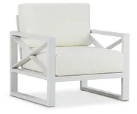 Linear White Aluminum Chair