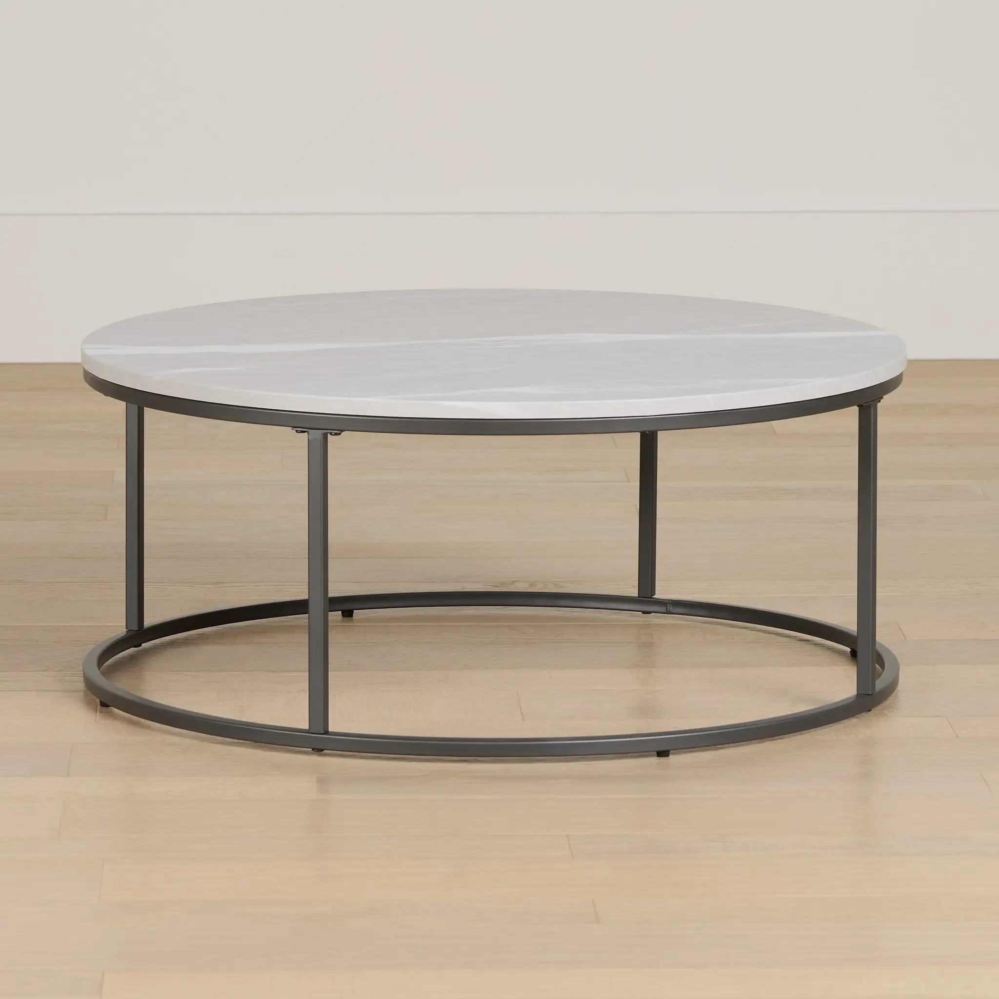 Joliet Gray Round Coffee Table Joliet Gray Round Coffee Table