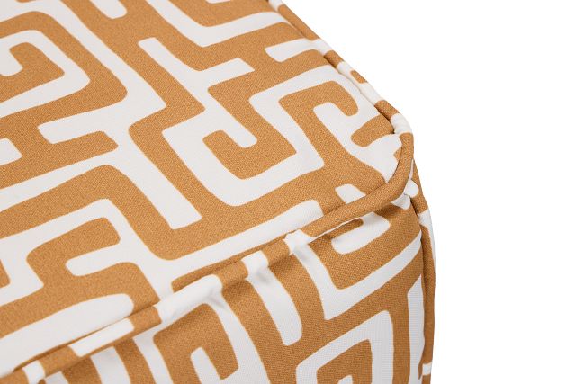 Enid Light Brown Fabric Accent Pouf