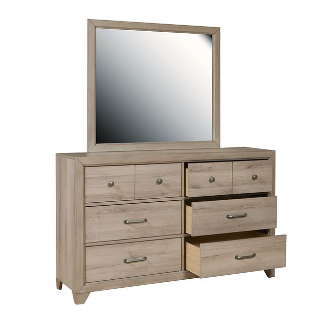 Rivercreek Gray Wood Dresser & Mirror (5)