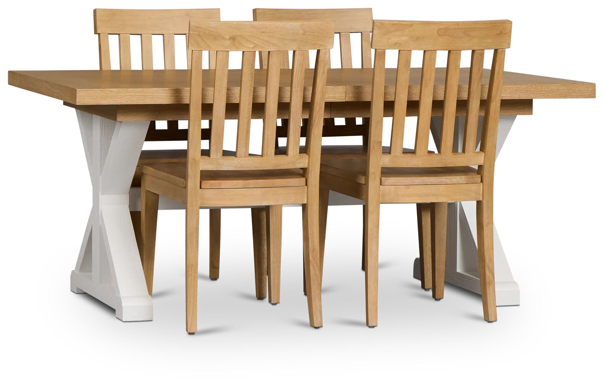 Nantucket Two-tone Rect Table & 4 Wood Chairs Nantucket Two-tone Rect Table & 4 Wood Chairs