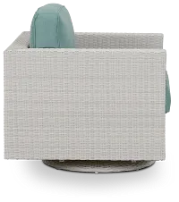Biscayne Teal Swivel Chair