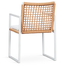 Sunrise White Aluminum Arm Chair