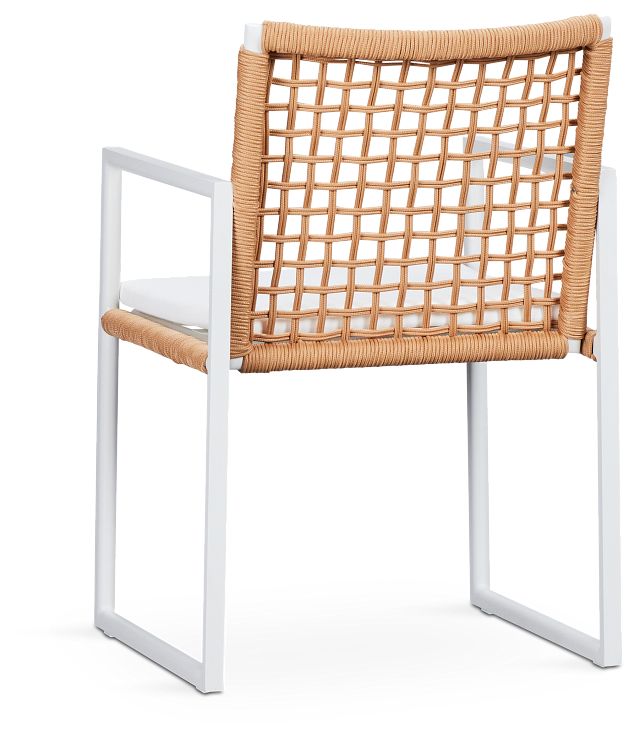 Sunrise White Aluminum Arm Chair