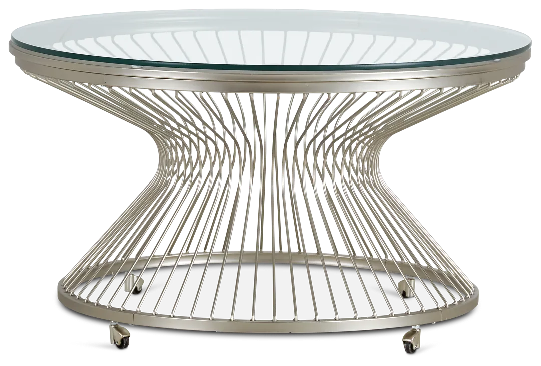 Munich Silver Glass Round Coffee Table