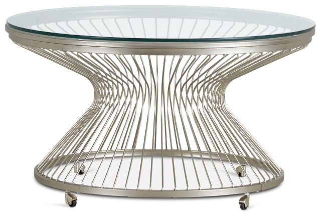 Munich Silver Glass Round Coffee Table (1)