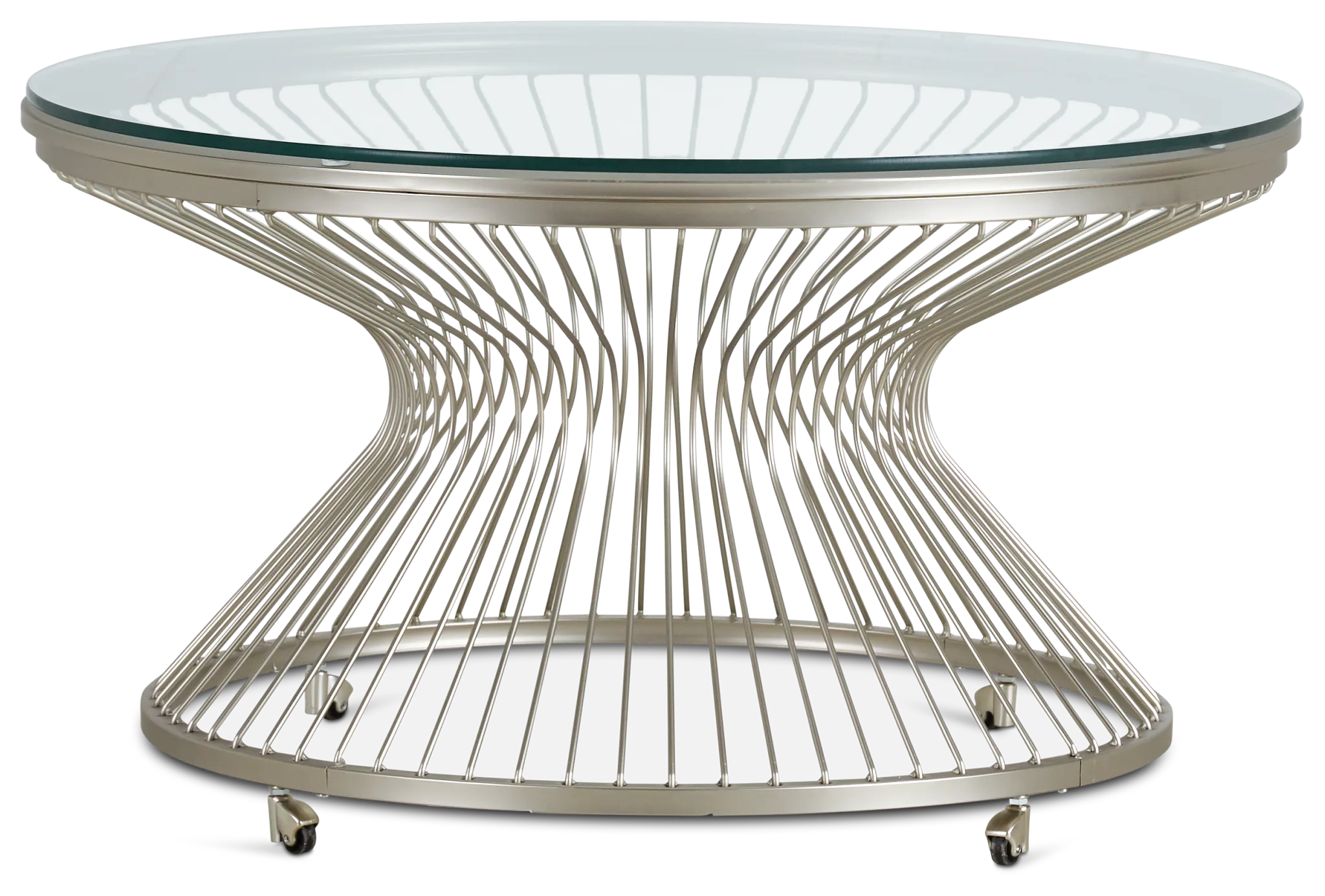Munich Silver Glass Round Coffee Table